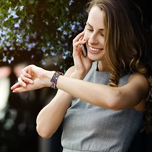 IKANFI Sport Band Compatible with Apple Watch Bands 49mm 45mm 44mm 42mm 41mm 40mm 38mm Women, Silicone Floral Printed Fadeless Pattern Design Strap for iWatch Series 9,8,7,6,5,4,3,2,1,SE - Image 4