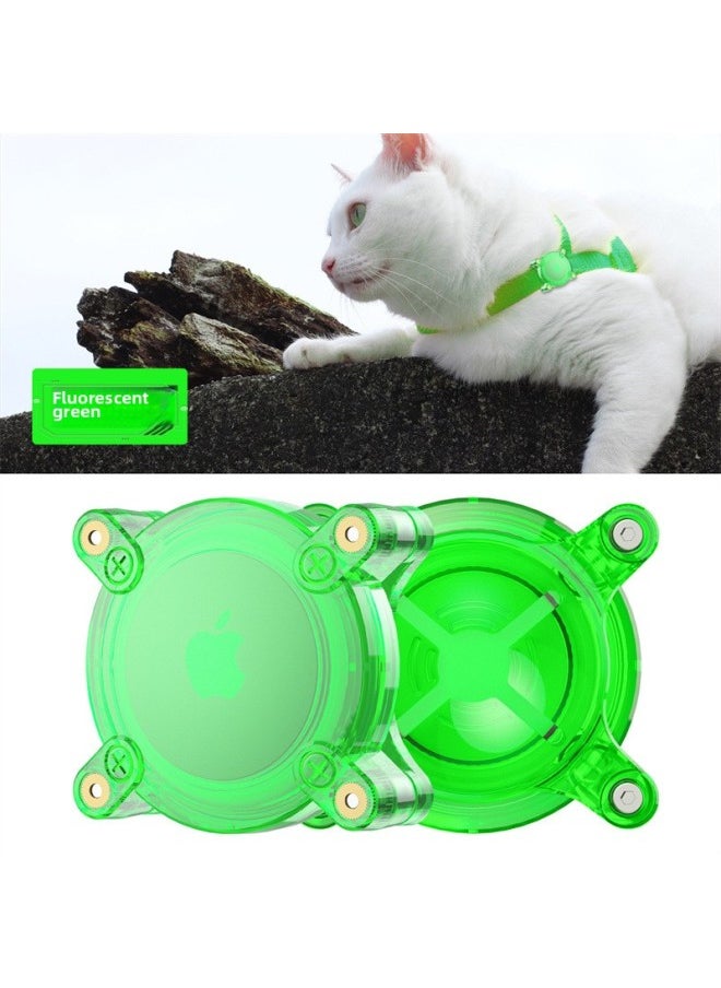 Generic - For Apple Airtag Locator Protective Cover IP8 Waterproof Pet Collar Tracker Protective Cover-Color:Fluorescent Green - Image 1