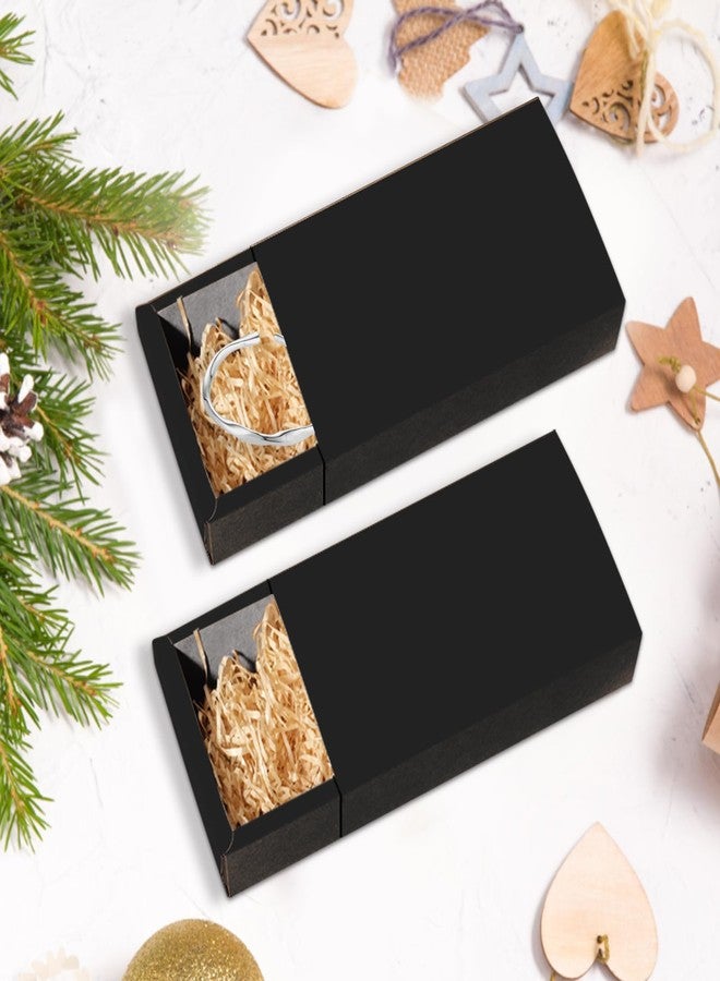 SENONAPO 32 Pcs Paper Drawer Box Mini Cardboard Present Boxes Rectangle Drawer with Blank Tags and Jute String Present Packaging Boxes for Business Jewelry Candy Wedding Party Supplies(Black - Image 5