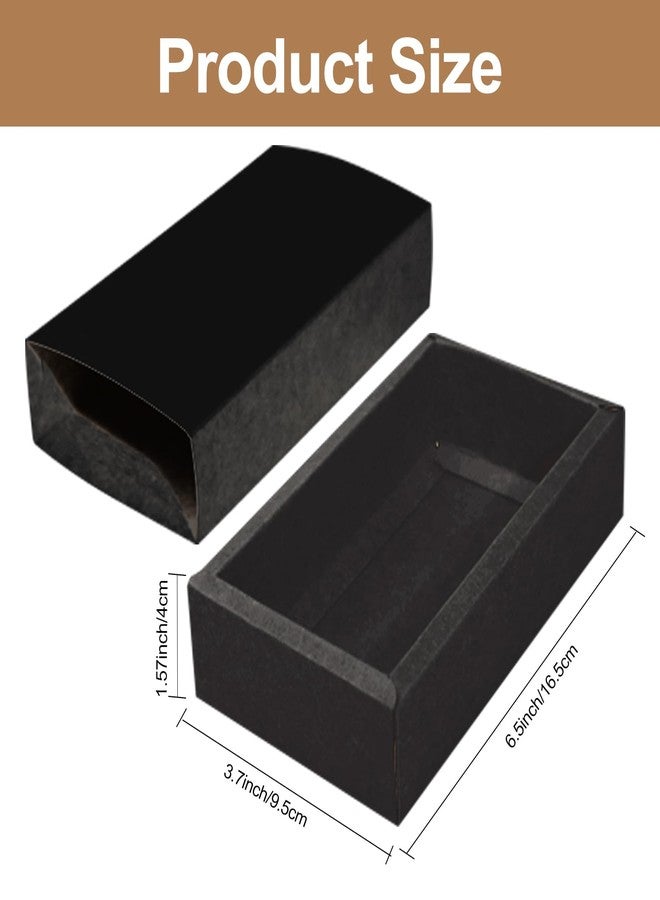 SENONAPO 32 Pcs Paper Drawer Box Mini Cardboard Present Boxes Rectangle Drawer with Blank Tags and Jute String Present Packaging Boxes for Business Jewelry Candy Wedding Party Supplies(Black - Image 2
