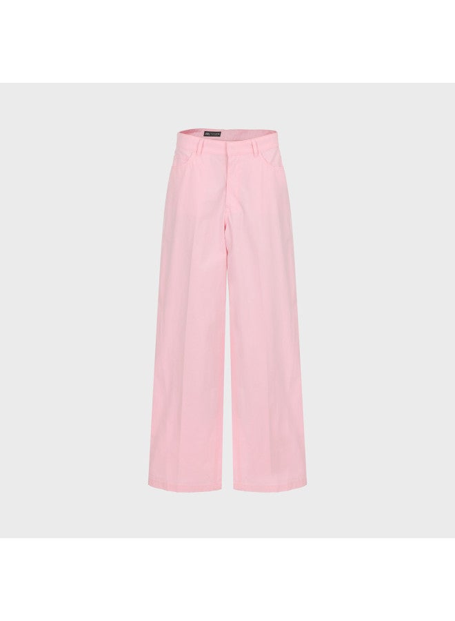 Zara women's Minimalist Solid Dopamine Casual Pants - Soft, Comfortable & Versatile - Image 2