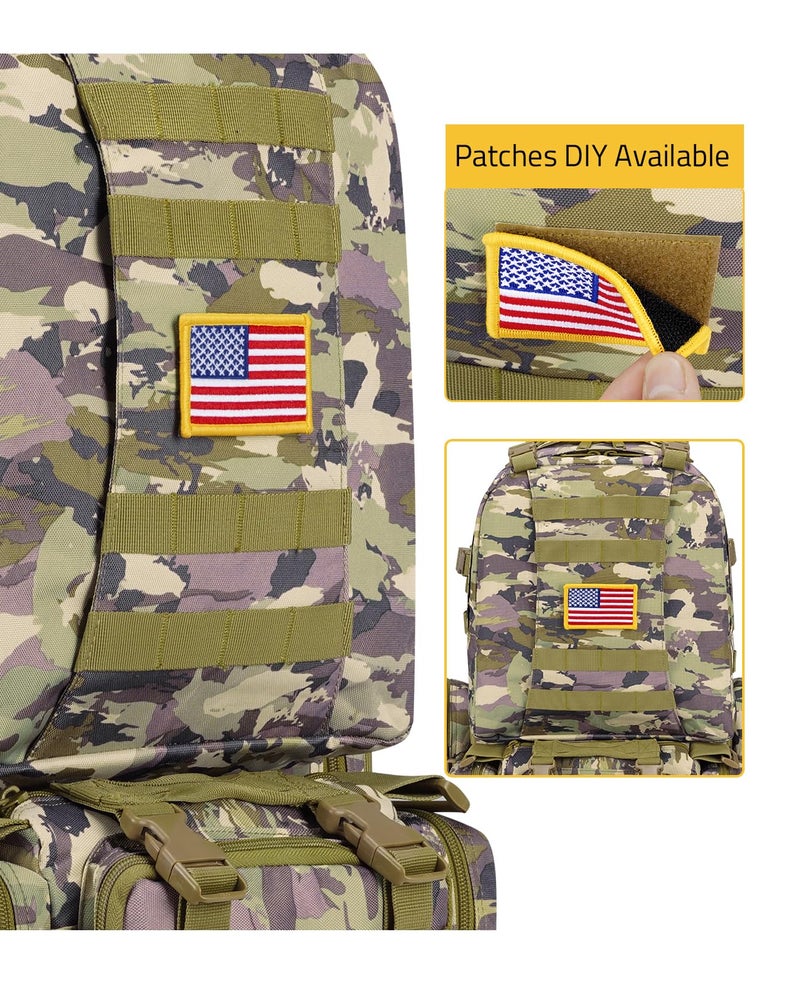 CVLIFE Tactical Backpack Military Army Rucksack 60L Large Assault Pack Detachable Molle Bag, Auriclash - Image 3