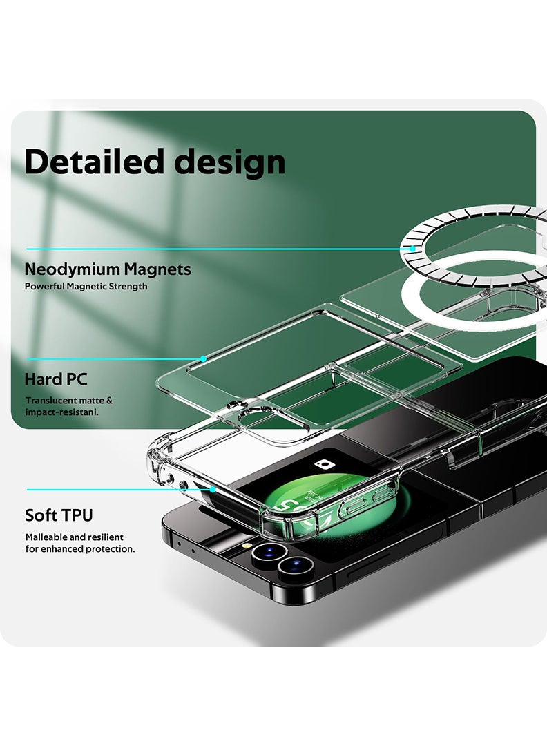 Theodor Magnetic Case for Samsung Galaxy Z Flip 5 Compatible with MagSafe Wireless Charging, Shockproof Phone Bumper Cover Labubu (3) - Image 3