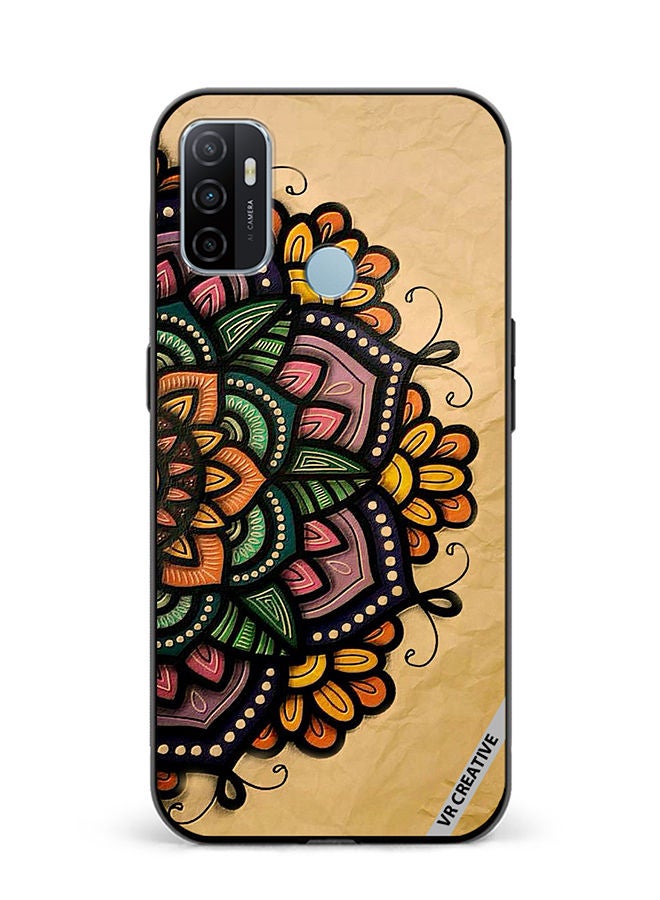 VR CREATIVE Protective Case Cover For Oppo A53 Mandala Design Multicolour - Image 1