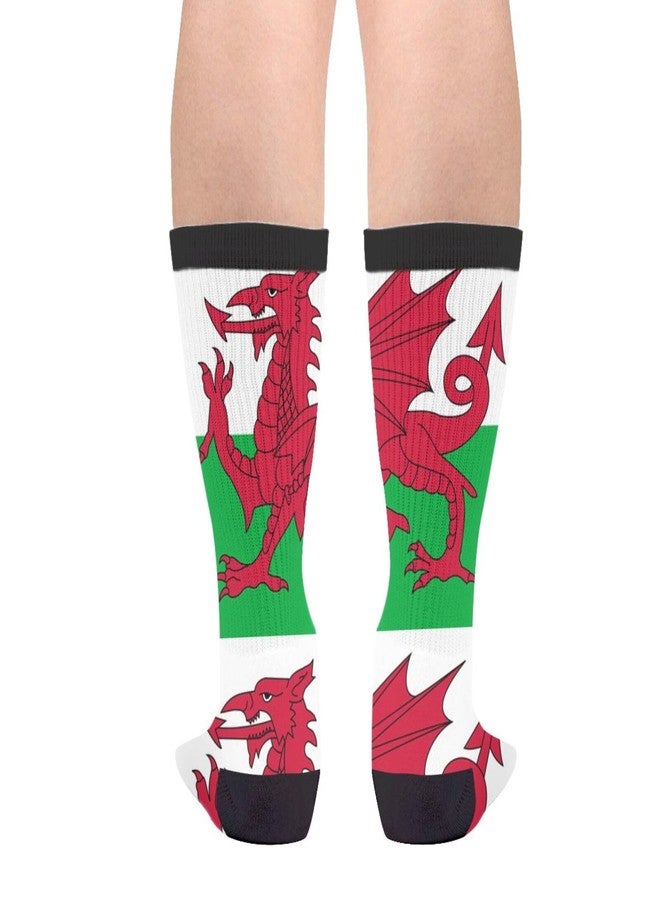 MOLIAN Welsh Dragon Flag Women Men Novelty Socks Funny Crazy Dress Sock - Image 2