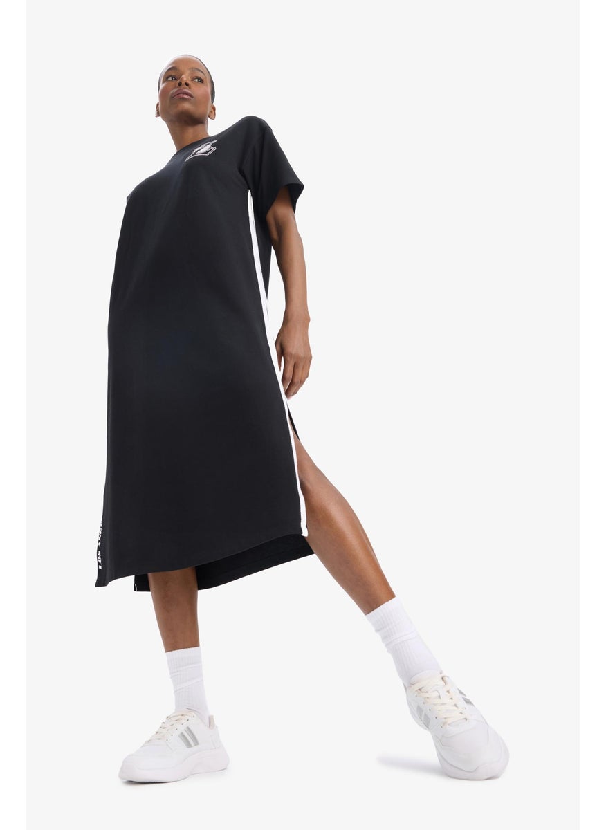 DeFacto Woman Oversize Fit Pique NBA Los Angeles Lakers Licensed Dress  - Image 5