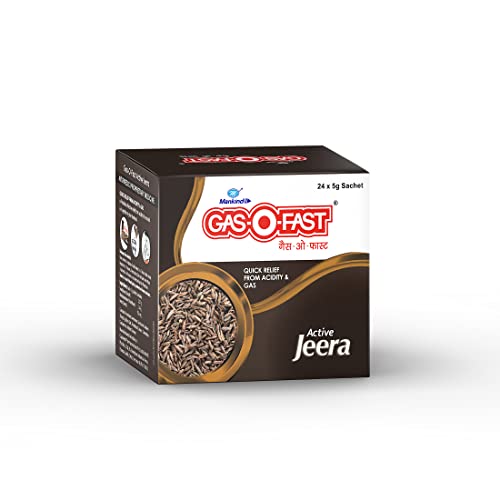 Mankind Gas-O-Fast For Relieving Acidity, Active Jeera- 5 g Sachet (Pack of 24) - Image 1