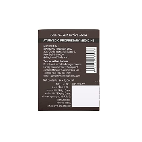 Mankind Gas-O-Fast For Relieving Acidity, Active Jeera- 5 g Sachet (Pack of 24) - Image 3