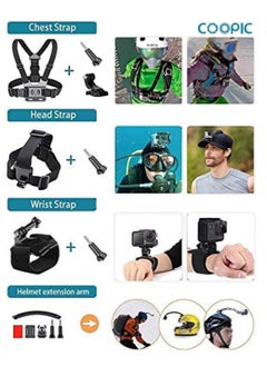 Coopic COOPIC Action Camera Accessories Kit 58 In 1 Compatible with Gopro MAX GoPro Hero 8 7 6 5 4 3+ 3 2 1 Black SJ4000/ SJ5000/ SJ6000 DJI OSMO Action DBPOWER AKASO Xiaomi Yi APEMAN WiMiUS Lightdow  - Image 5