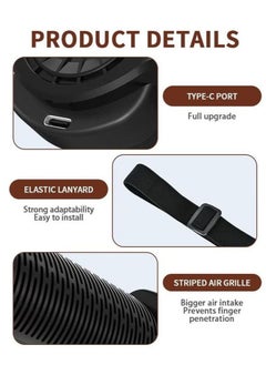 Arabest Fan,Portable Bladeless Fan Small Personal Cooling Fan,Car Rear Pillow Fan, Quiet Table Fan for Home, Office, Bedroom  - Image 4