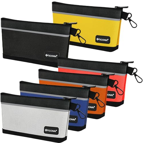 TICONN حقائب أدوات TICONN بسحاب، حقائب أدوات صغيرة من قماش أكسفورد 1680D، حقيبة أدوات مقاومة للماء بسحاب لتنظيم وتخزين الأدوات (6 عبوات متوسطة) - Image 1