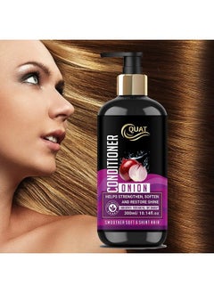 Quat Onion Conditioner With Red Onion Seed Oil Extract Black Seed Oil & Provitamin B5 No Parabens Mineral Oil Silicones Color & Peg 300 Ml  - Image 1