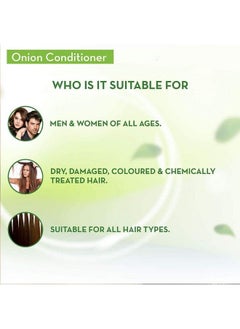 Quat Onion Conditioner With Red Onion Seed Oil Extract Black Seed Oil & Provitamin B5 No Parabens Mineral Oil Silicones Color & Peg 300 Ml  - Image 4