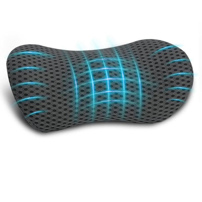 Memory Foam Lumbar Support Pillow for Office Chair, Car Seat, and Travel, Breathable Ergonomic Back Pillow with 4D Mesh Cover - Image 1