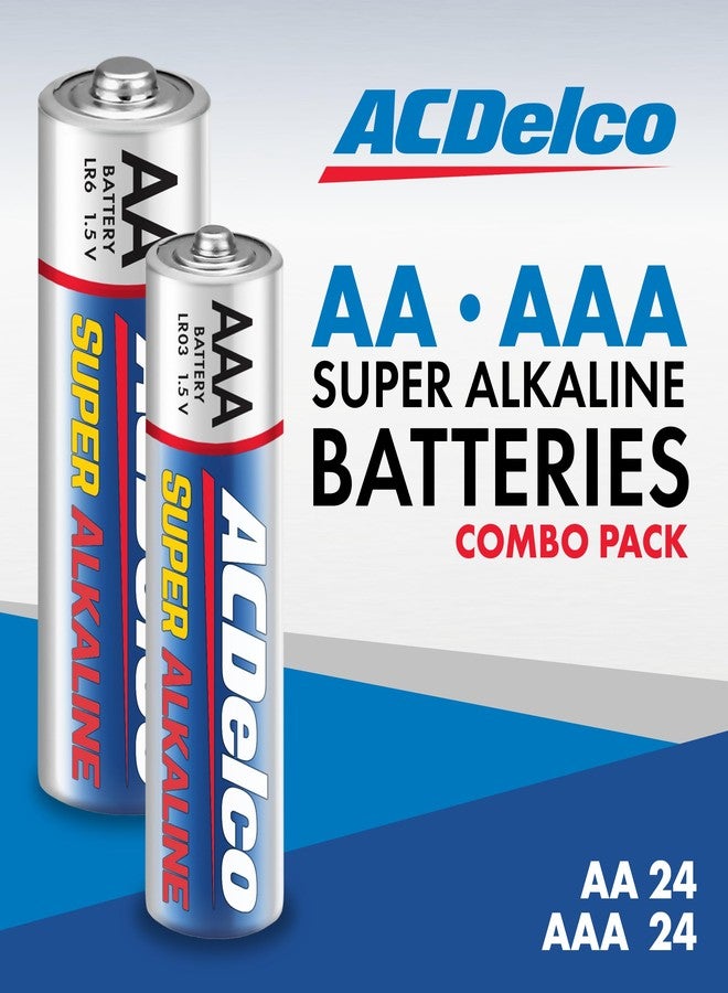 PowerMax ACDelco AA and AAA 48-Count Combo Pack Super Alkaline Batteries, 24-Count Each, 10-Year Shelf Life, Recloseable Packaging - Image 2