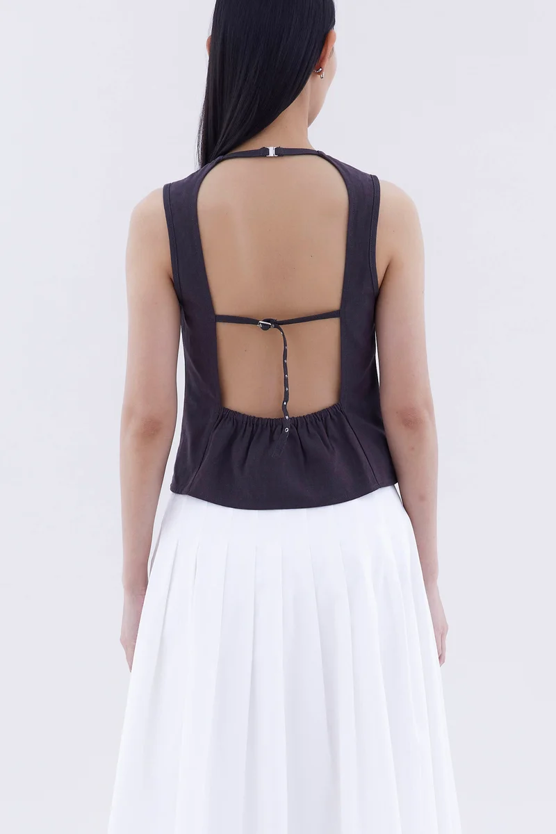 ذا اديتورز ماركت Tilcy Open-Back Top