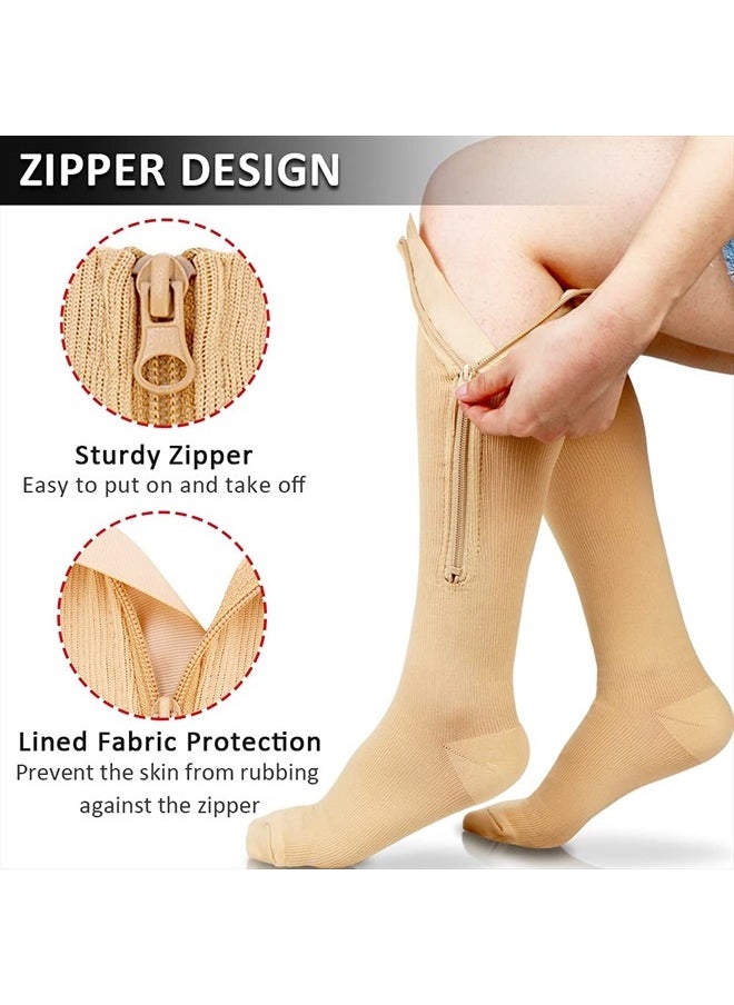 Ailaka Medical 15-20 mmHg Zipper Compression Socks Women Men  - Image 3