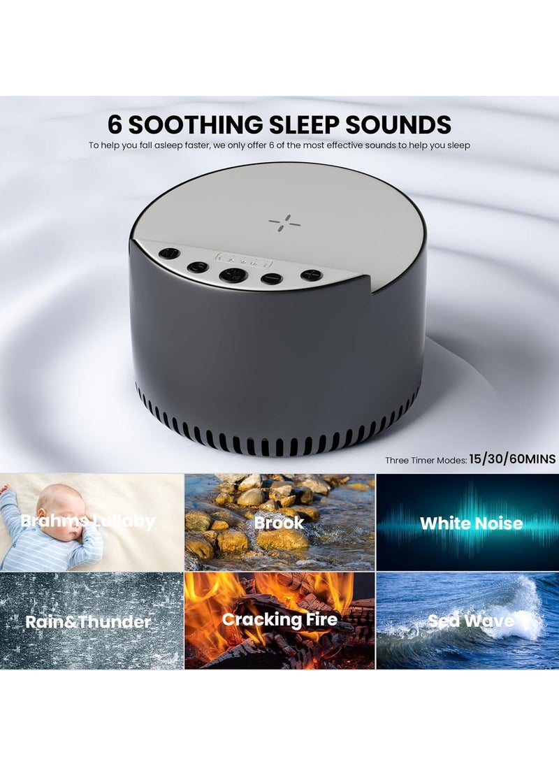 Healife Smart Classic Bluetooth Speaker, Wireless Charging. The Original White Noise Sound Machine, Sleep Therapy for Adults & Baby, Noise Cancelling for Office Privacy & Meditation.  - Image 5