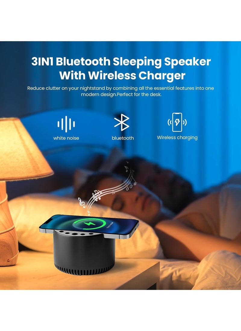Healife Smart Classic Bluetooth Speaker, Wireless Charging. The Original White Noise Sound Machine, Sleep Therapy for Adults & Baby, Noise Cancelling for Office Privacy & Meditation.  - Image 2