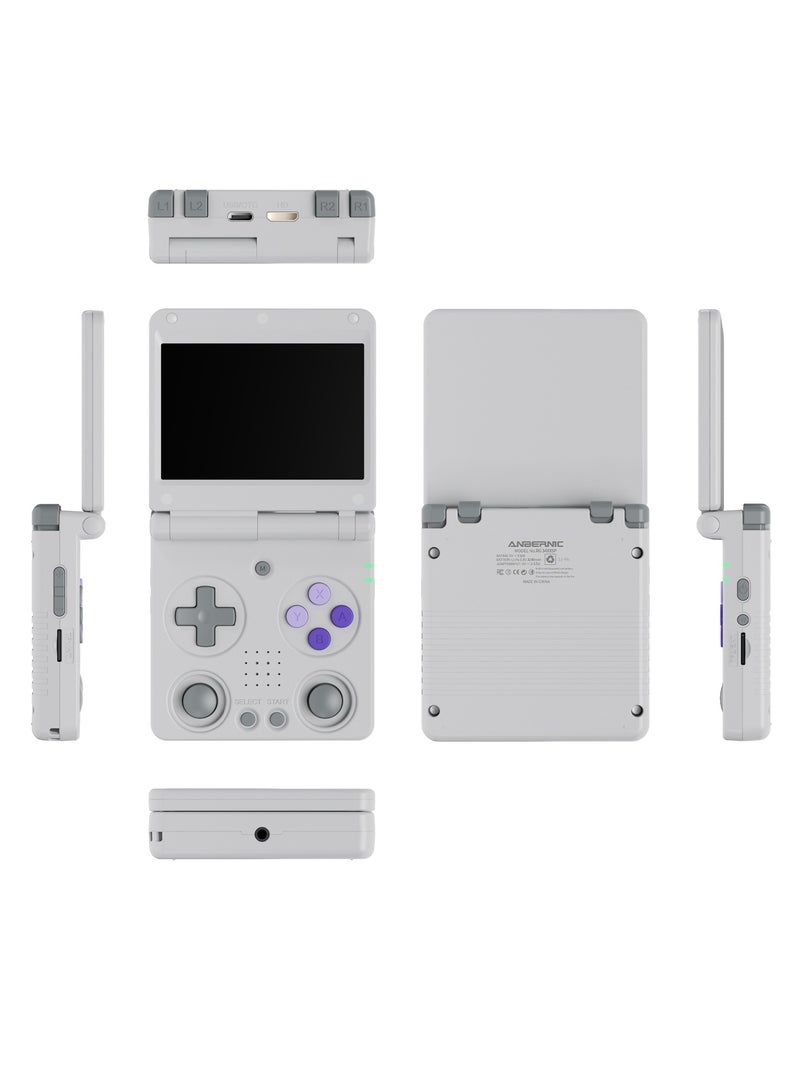 ANBERNIC  RG34XXSP Flip Handheld Gaming Console, 3.4-Inch IPS screen, Linux64-bit Single Player Gaming Console, 64G TF Dual Slot, 3300mAH Battery, WIFI Bluetooth, Portable Handheld Style Foldable Retro Video game player - Image 1