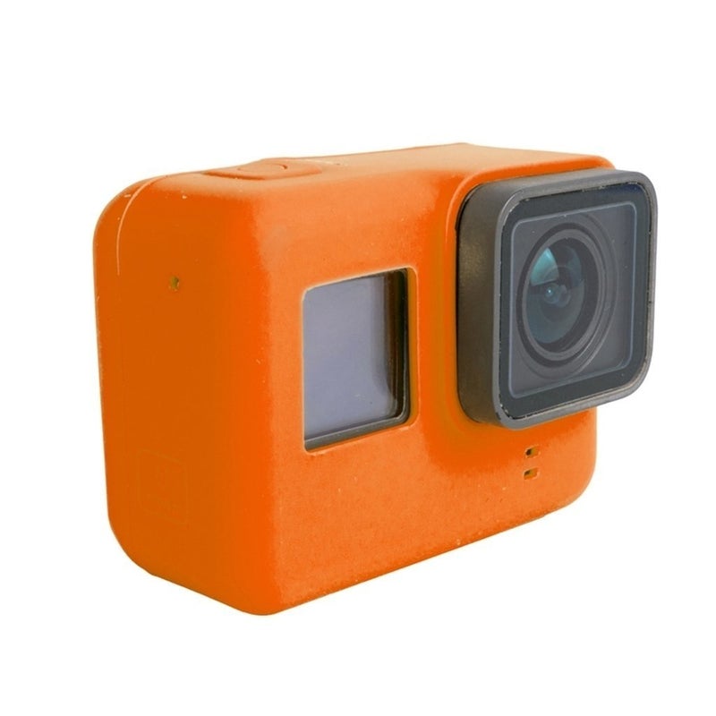 Action Pro Silicone Rubber Case + Lens Protective Cap Cover Compatible with GoPro Hero 7/6/5 Action Camera (Orange) - Image 5