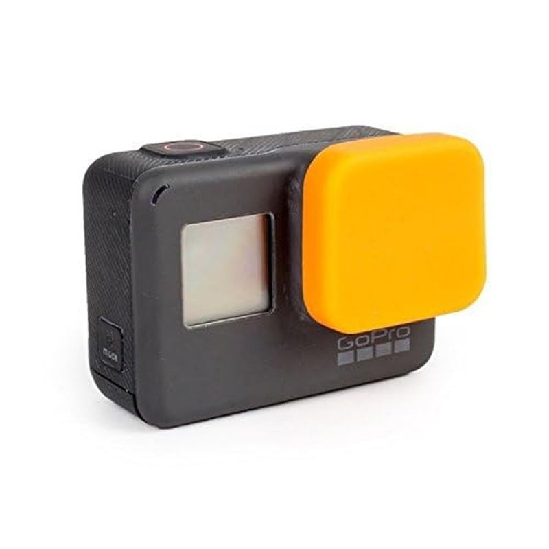 Action Pro Silicone Rubber Case + Lens Protective Cap Cover Compatible with GoPro Hero 7/6/5 Action Camera (Orange) - Image 2