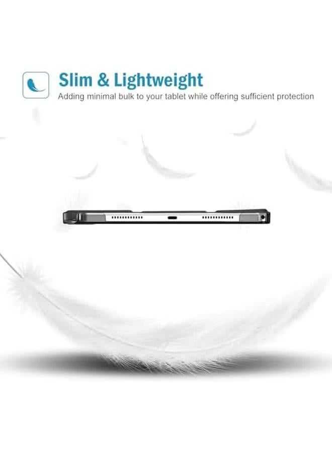 Procases Smart Case For Lenovo Tab M11 11" 2024 Tb330Fu With Pen Holder Slim Stand Tri Fold Hard Shell Protective Tablet Cover Translucent Back Case Support Auto Wake Sleep Black - Image 4