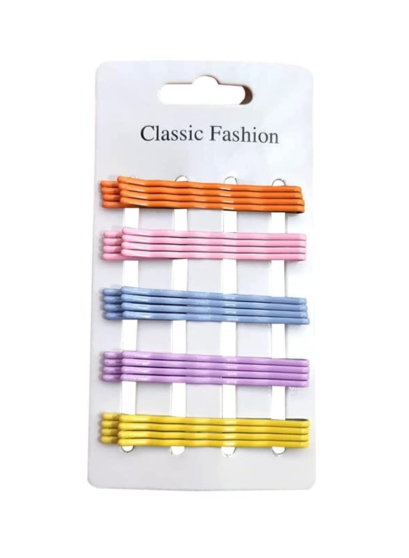 Cool Baby COOLBABY 20pcs of colorful wave one word steel clips for ladies，Premium Hair Pins Kids, Girls and Women, Great All Types, Multi color - Image 1