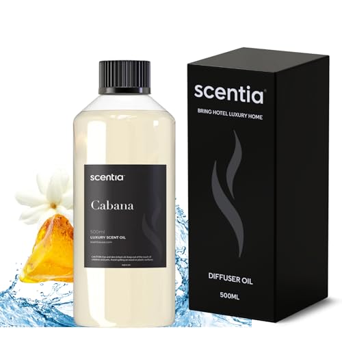 Scentia Hotel Diffuser Oil Inspired by 5-Star Hotel Scent - 500 ml 16.9 fl oz - Fragrance Oil Blend Jasmine, Bergamot Notes for Aromatherapy Diffusers and Humidifiers - Cabana, Thanksgiving Gift - Image 2