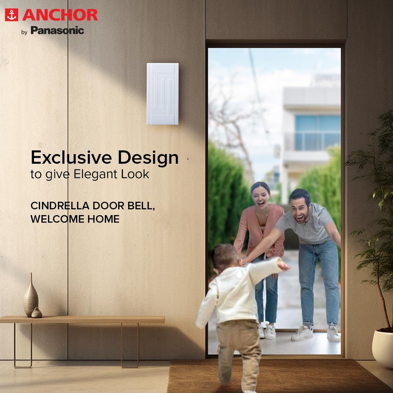 Anchor by Panasonic Cindrella Ding Dong Doorbell | Calling Bell for Home | Door Bell for Office, School (8636) - Image 4