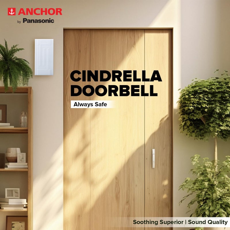 Anchor by Panasonic Cindrella Ding Dong Doorbell | Calling Bell for Home | Door Bell for Office, School (8636) - Image 3