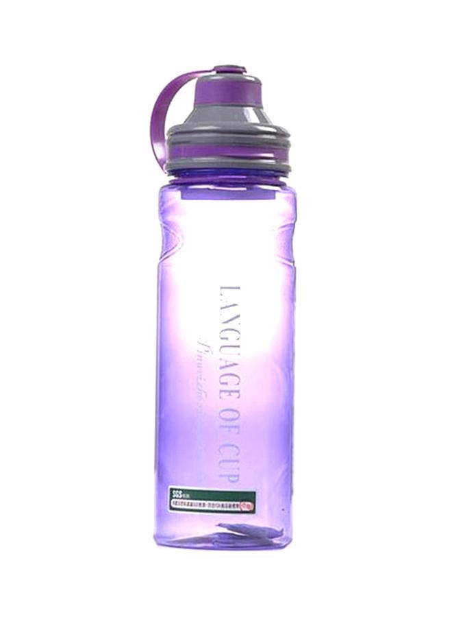 Automatic Buckle Water Bottle Purple