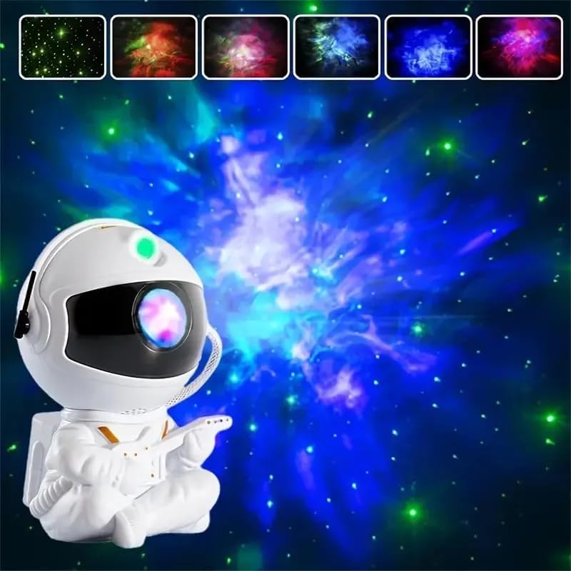 One94Store Astronaut Galaxy Projector Night Light – 360° Rotating Nebula Star Projector with Remote, Timer & Adjustable Head – LED Space Lamp for Kids’ Bedroom, Home & Party Décor (Guitar Astronaut) - Image 2