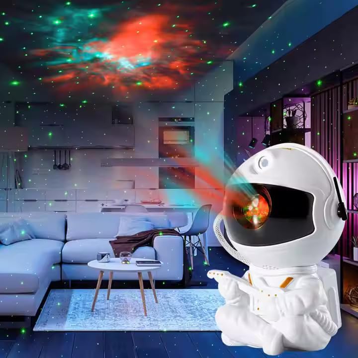One94Store Astronaut Galaxy Projector Night Light – 360° Rotating Nebula Star Projector with Remote, Timer & Adjustable Head – LED Space Lamp for Kids’ Bedroom, Home & Party Décor (Guitar Astronaut) - Image 3