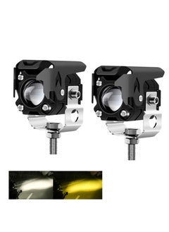 SYOSI Motorcycle LED Driving Fog Lights, Dual Color 60W 6000lm Off Road Light Pod for Motorcycle Truck SUV UTV ATV Tractor  - Image 1