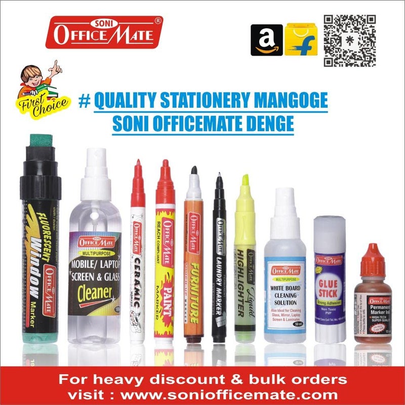 Office Mate Soni OfficeMate 15ml Stamp Pad Refill Ink – Green | Easy-to-Use | Long-Lasting Impressions, Quick-Drying, Smudge-Free | Ideal for Office, School, Craft & DIY Use | Pack of 10 - Image 4