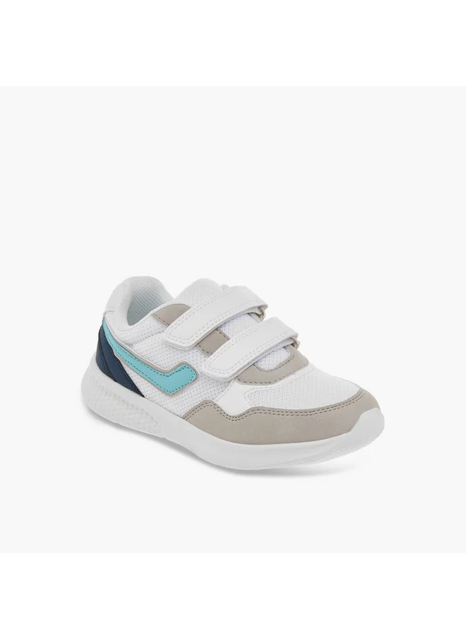 LBL by Shoexpress Boys Colourblock Sneakers with Hook and Loop Closure