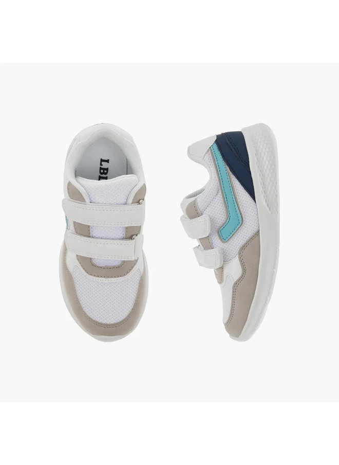 LBL by Shoexpress Boys Colourblock Sneakers with Hook and Loop Closure
