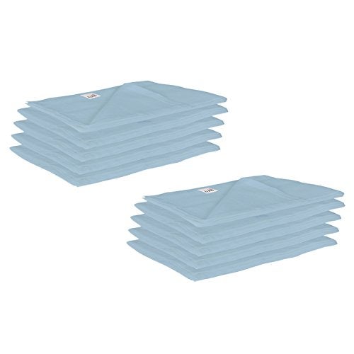 Lula Reusable Lt Blue Muslin Square Napkins (45cm X45Cm) Pack of 10 - Image 1
