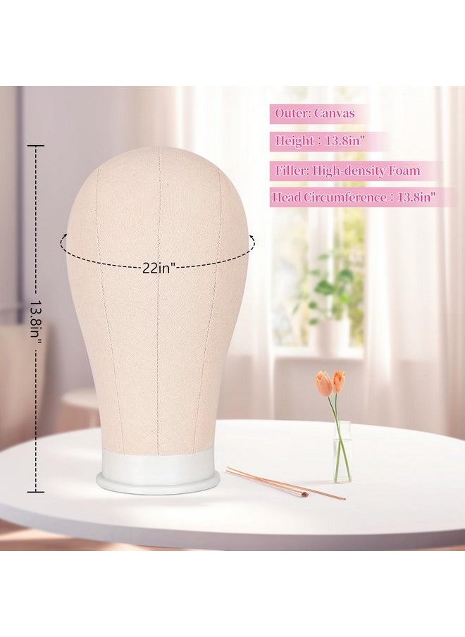 Pet Baby 63In Wig Stand Tripod with 22In Head, Canvas Wig Head Stand with Mannequin Head for Wigs Manikin Head Block Set for Wigs Making Display