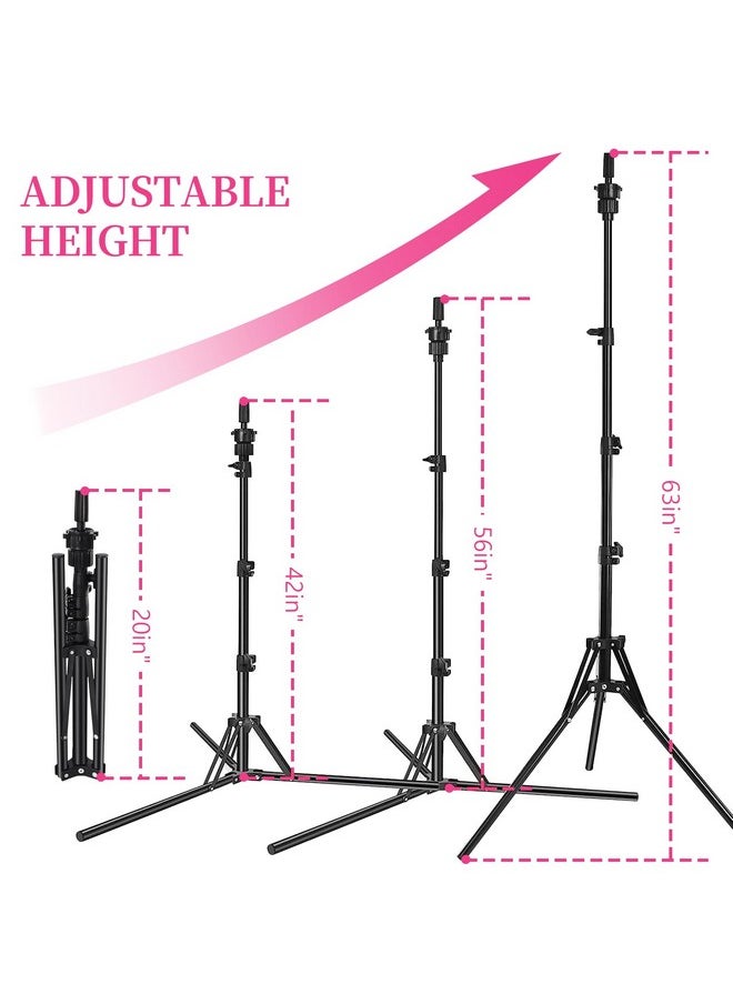 Pet Baby 63In Wig Stand Tripod with 22In Head, Canvas Wig Head Stand with Mannequin Head for Wigs Manikin Head Block Set for Wigs Making Display