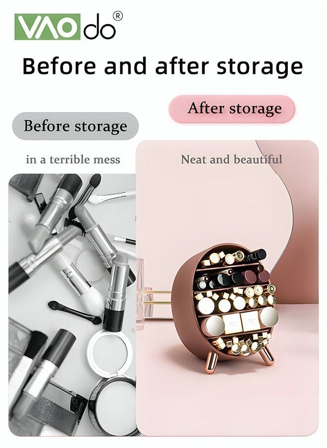 VAOdo - 5 Layers Lipstick Organizer Lipstick Holder Lipstick Storage Box Large Capacity Desktop Cosmetic Storage Box Eye Shadow Mascara Eyebrow Pencil Storage Rack - Image 1