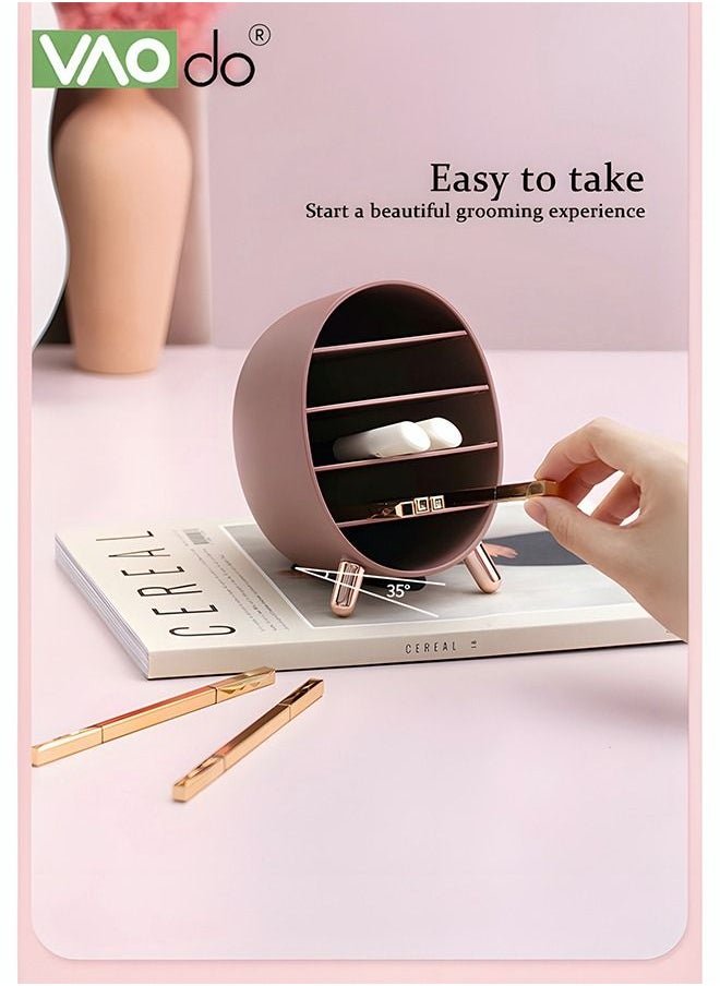 VAOdo - 5 Layers Lipstick Organizer Lipstick Holder Lipstick Storage Box Large Capacity Desktop Cosmetic Storage Box Eye Shadow Mascara Eyebrow Pencil Storage Rack - Image 1
