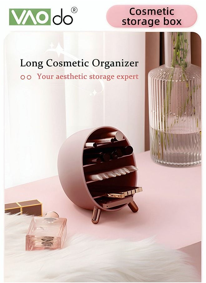VAOdo - 5 Layers Lipstick Organizer Lipstick Holder Lipstick Storage Box Large Capacity Desktop Cosmetic Storage Box Eye Shadow Mascara Eyebrow Pencil Storage Rack - Image 1