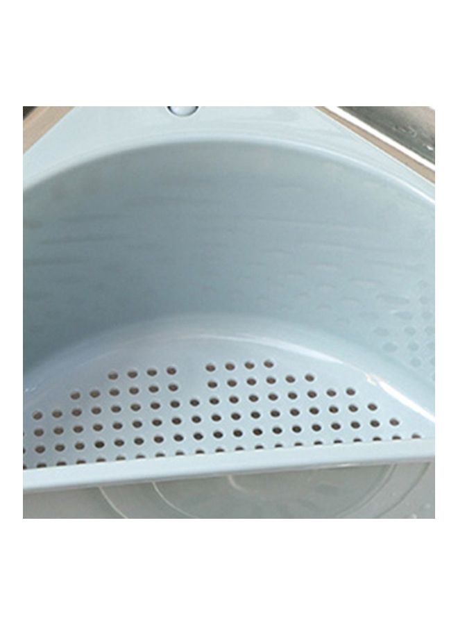 NIBEMINENT Triangle Kitchen Sink Sucker Drain Basket Plastic Storage Rack blue 28 x 16 12cm  - Image 2