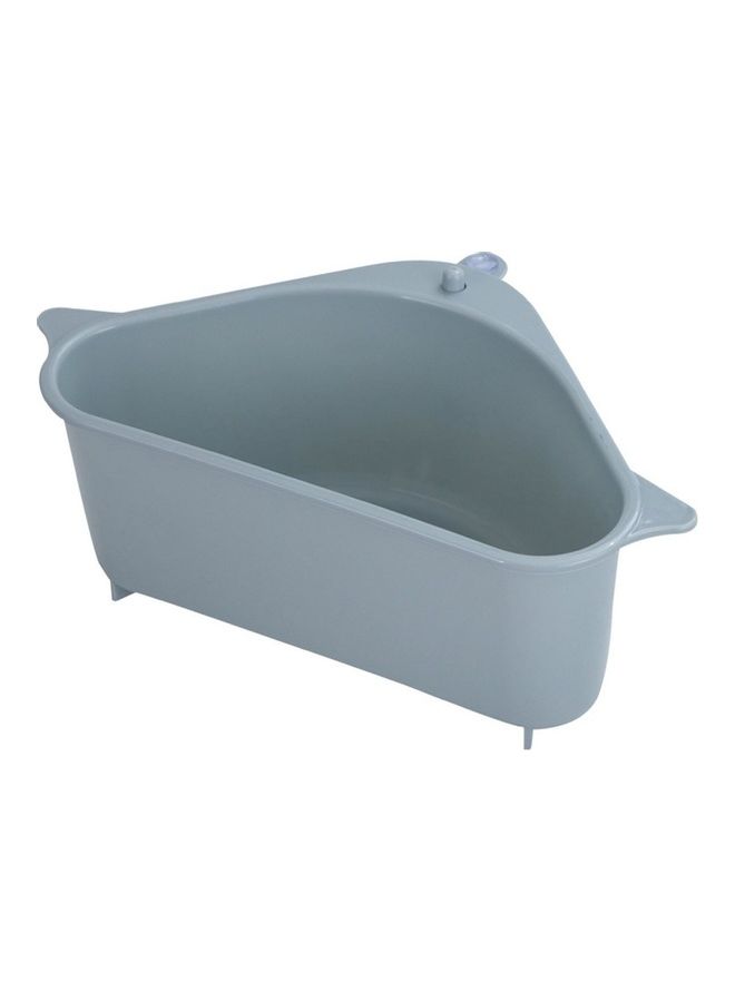 NIBEMINENT Triangle Kitchen Sink Sucker Drain Basket Plastic Storage Rack blue 28 x 16 12cm  - Image 3