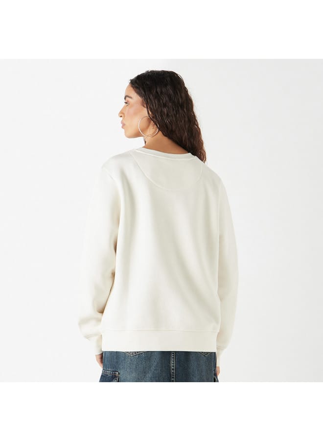 Lee Cooper Lee Cooper Logo Embossed Sweatshirt with Long Sleeves  - Image 3