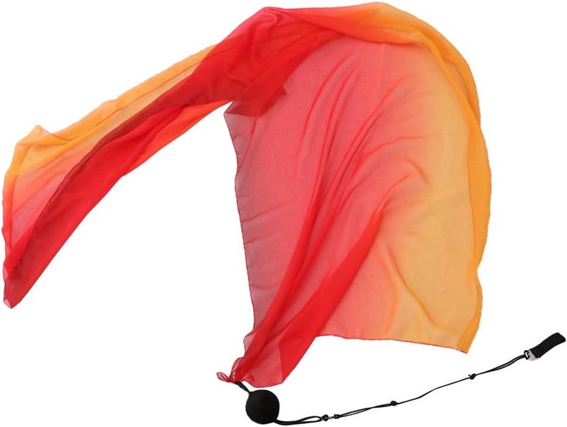 klarako Belly Dance Silk Veil Poi Balls klarakoSilk Streamer Scarf for Dancing Performance klarakoSoft Balls & Handle, Durable Chain klarako06, as described - Image 1