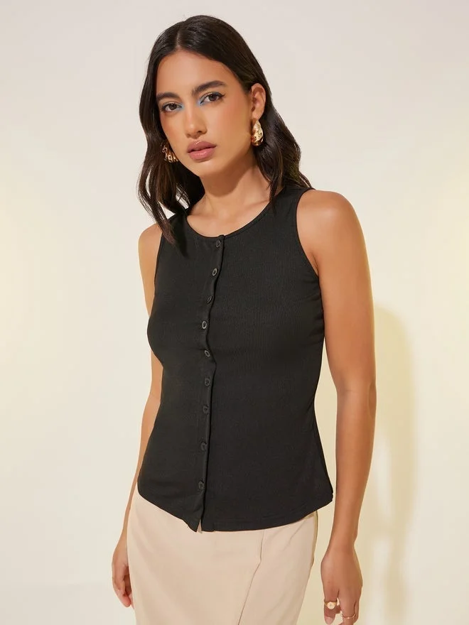 Take Two Solid Sleeveless Basic Cardigan Knit Top