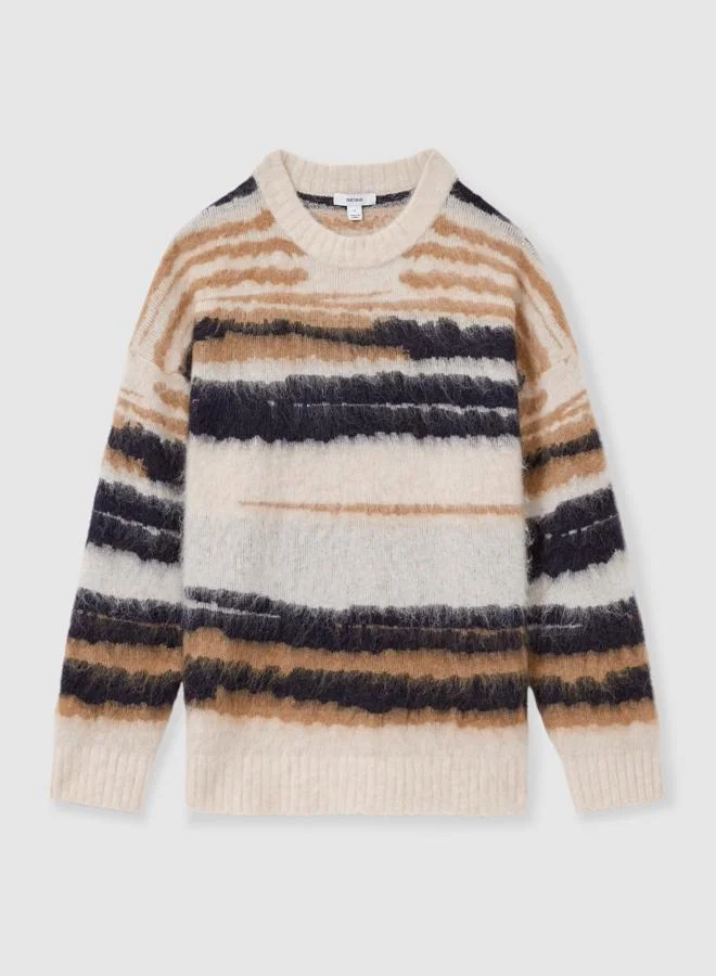 REISS Pattern Brushed Crew